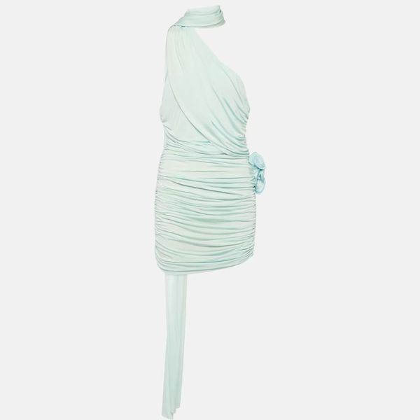 Magda Butrym Scarf-detail ruched jersey minidress