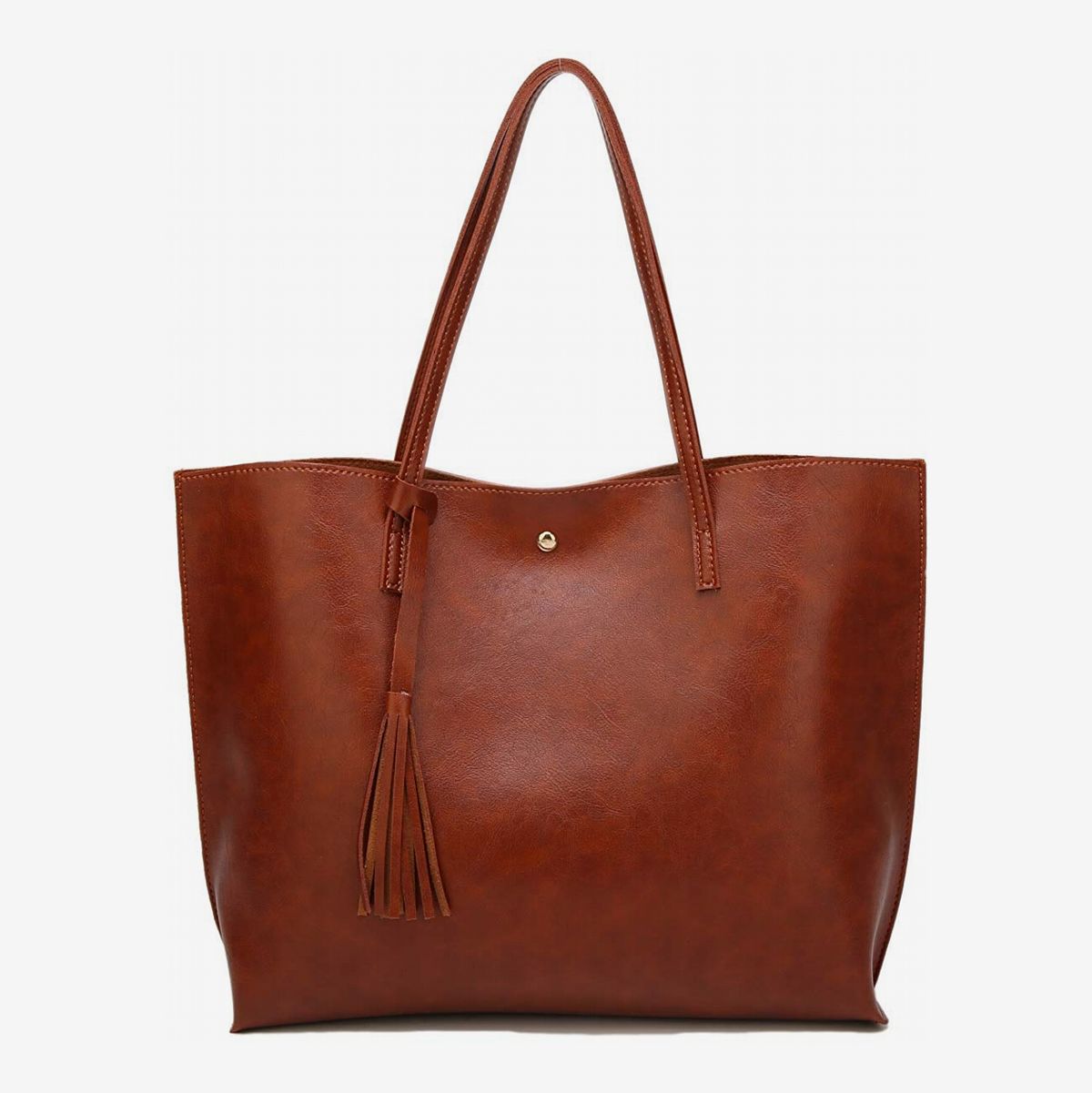 Women Lady Leather Handbag Shoulder Bags Tote Purse Messenger Satchel  Brown