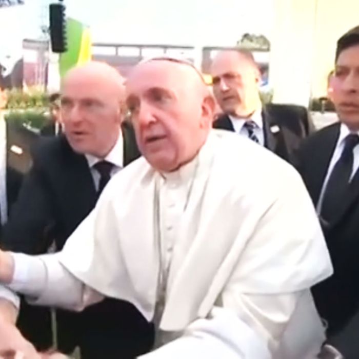Angry actor Pope Francis.