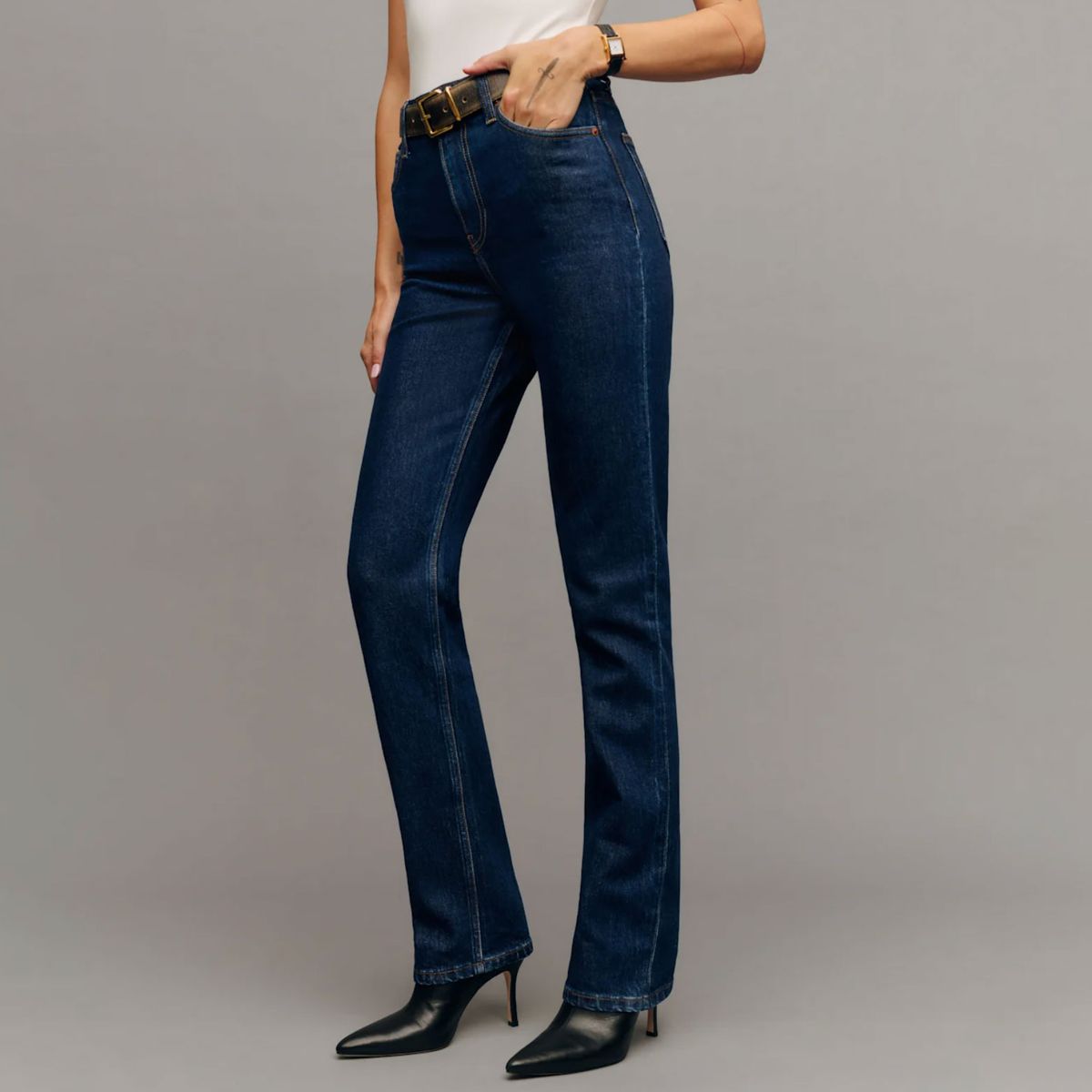 Reformation Jax Stretch High Rise Straight Jeans