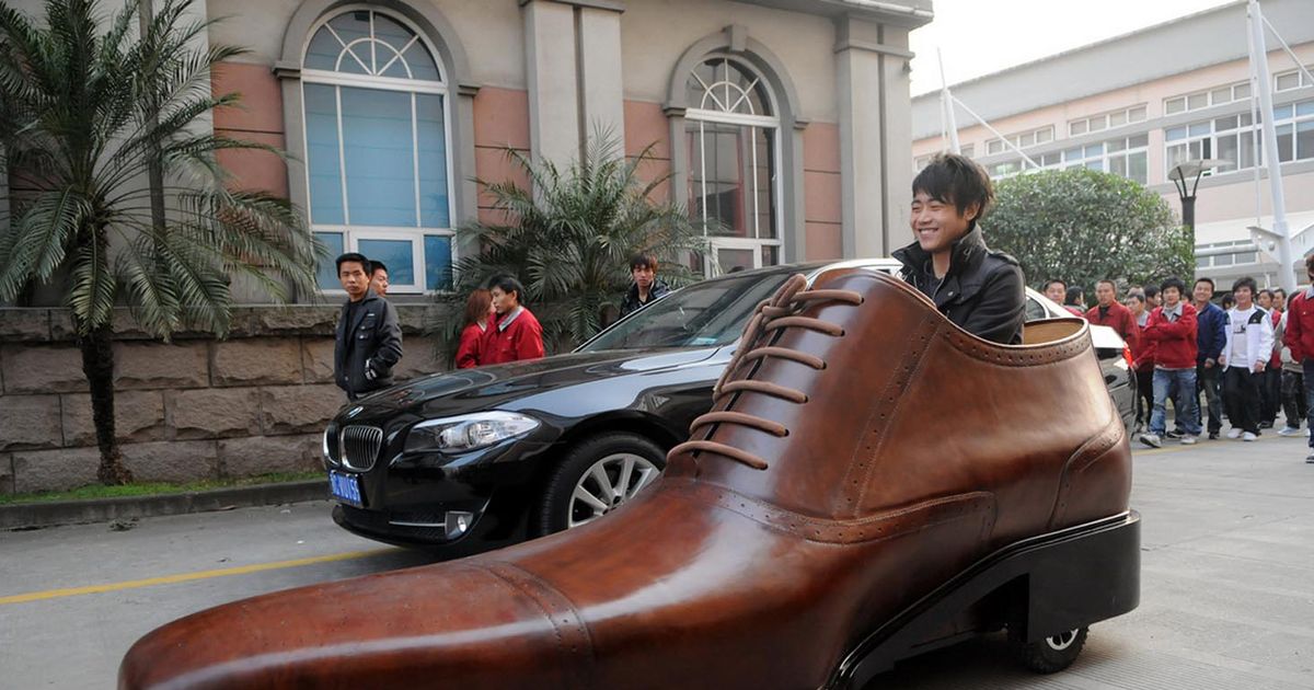 Here Is a Car Made Out of a Giant Leather Shoe
