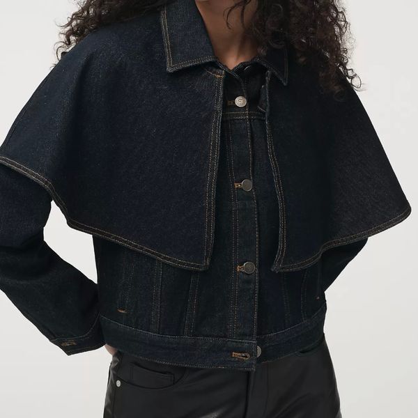 Pilcro Denim Capelet Jacket