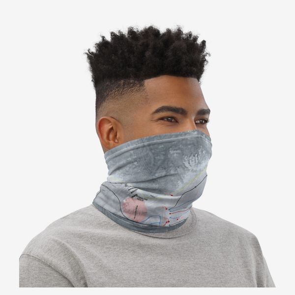 Colorado Ski Trail Map Printed Neck Gaiter - Arapahoe Basin