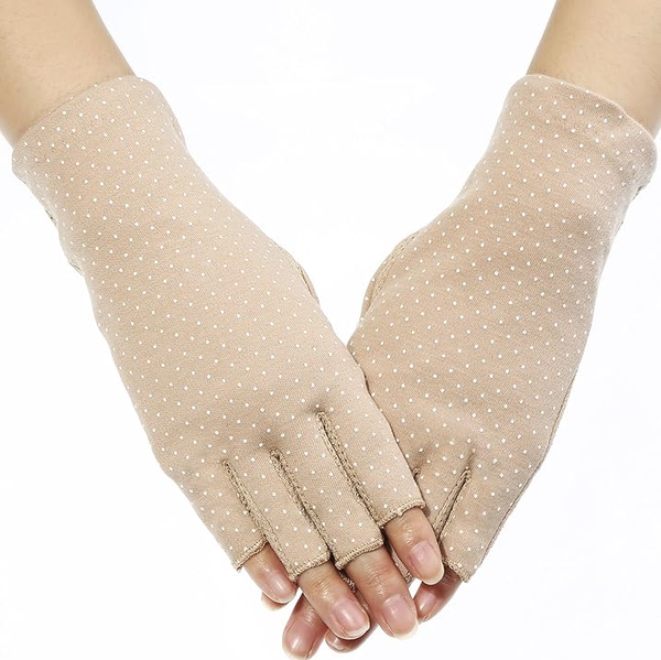 Maxdot UV Protection Fingerless Non Slip Sunscreen Driving Gloves