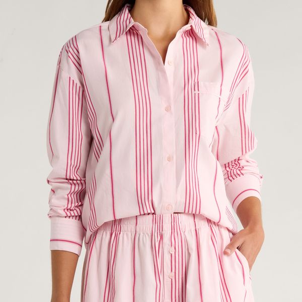 Nordstrom Oversize Stripe Cotton Short Pajamas