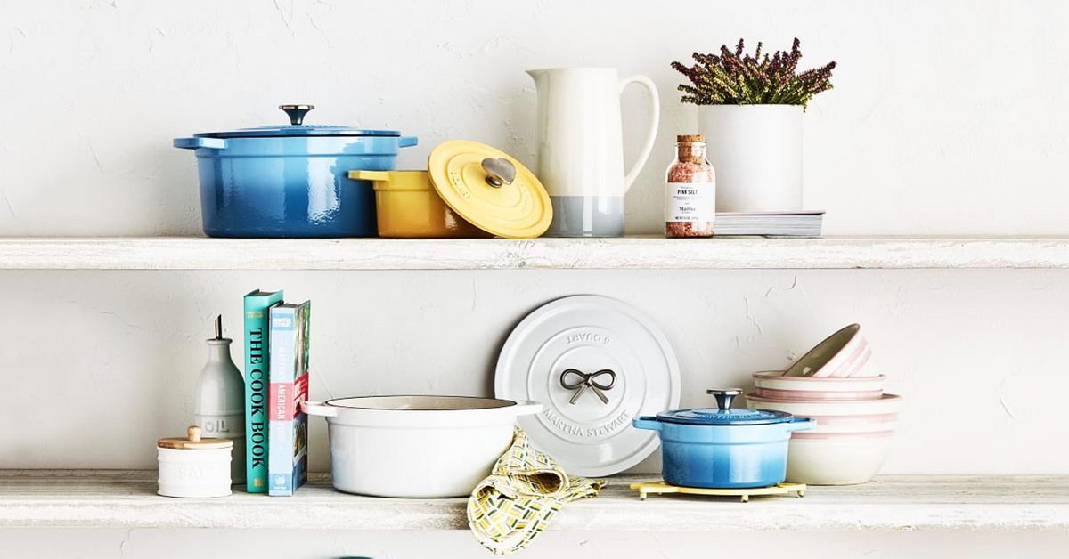 Martha Stewart Collection CLOSEOUT! Enameled Cast Iron 2-Qt. Round Covered Dutch  Oven, Created for Macy's - Macy's