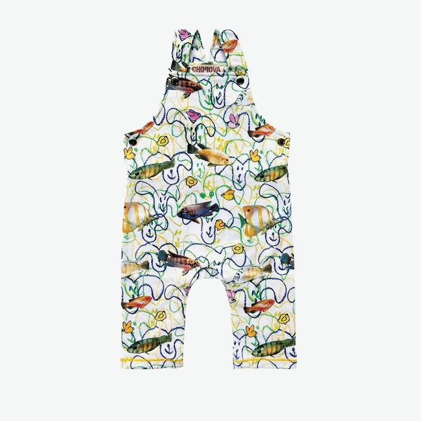 Chopova Lowena Baby Fish Everywhere Dungarees