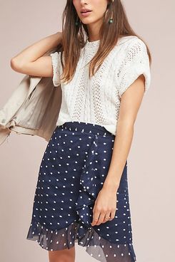 Hutch Ruffled Clip Dot Mini Skirt