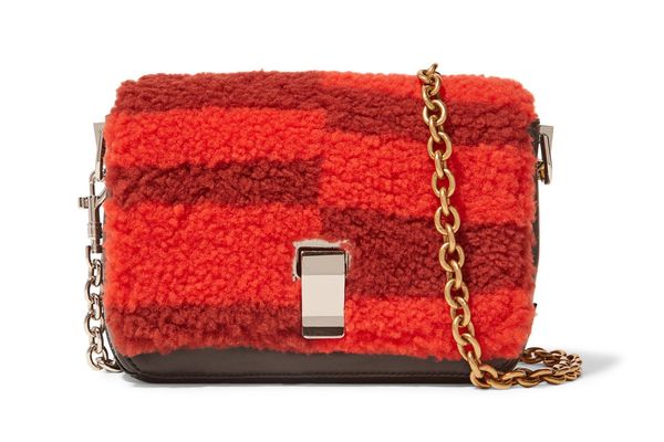 Proenza Schouler Courier extra small shearling and leather shoulder bag