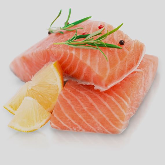 Salmon Steak Isolated on White Background