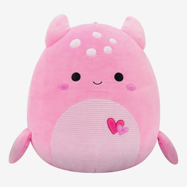 Squishmallows Original 12-inch Artin The Pink Loch Ness Monster with Hearts