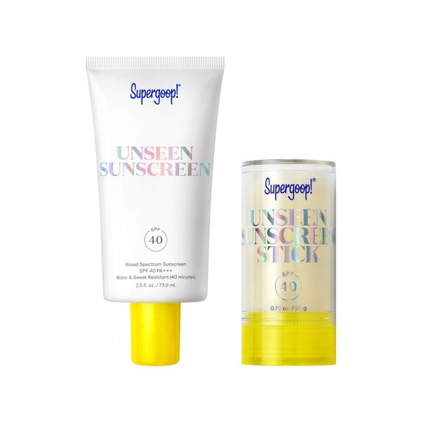 Supergoop Unseen Sunscreen Jumbo + Go Set