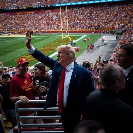 Former President Donald Trump Iowa football