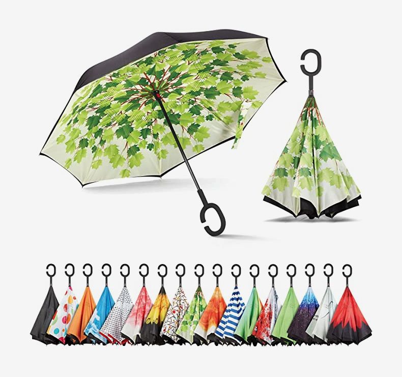 outside Printing Windproof Rain Sun Protection Umbrellas For Women Girls Kids Travel Umbrella Cute Two Kittens In Love Anti Uv Compact 3 Fold Art Lightweight Foldable Umbrellas