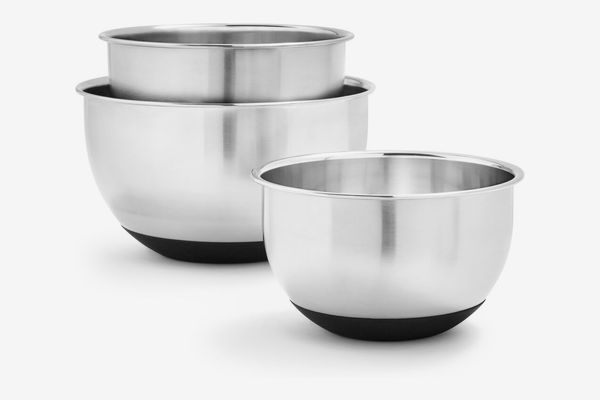 Sur La Table Non-Skid Stainless Steel Mixing Bowls, Set of 3 