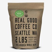 Real Good Coffee Co USDA Certified Organic Dark Roast Whole Bean Coffee