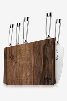 Cangshan N1 Series 6-Piece German Steel Forged Knife Block Set, Walnut Block