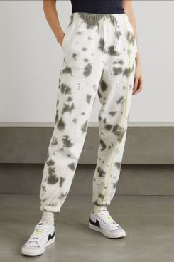 Nike Embroidered Tie-Dyed Cotton-Blend Track Pants