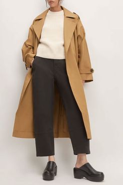 Everlane The Cotton Long Trench Coat