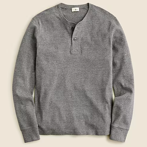 J.Crew Heritage Brushed Rib-Knit Henley