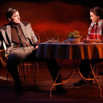 PJ Griffith and Mackenzie Mauzy in Giant, music and lyrics by Michael John LaChiusa, book by Sybille Pearson, and directed by Michael Greif, running at The Public Theater at Astor Place through December 2.