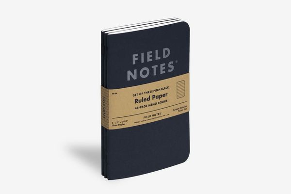 Field Notes Pitch Black Ruled Memo Book 3-Pack