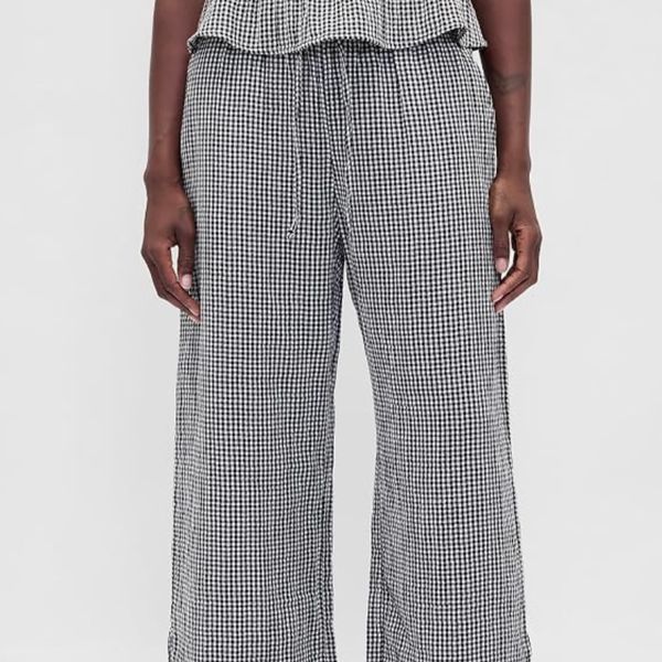 Gap Cotton Gauze Easy Split-Hem Pants