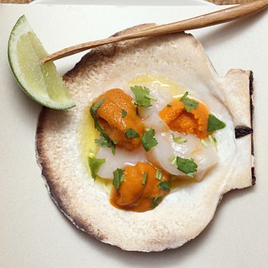 Uni, garlic soy butter, lime