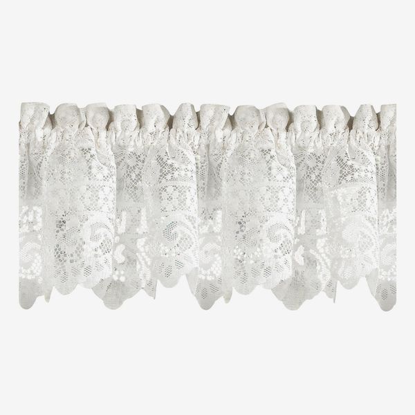 August Grove Bansal Old World Style Floral Heavy Lace Window Valance