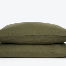 Morrow Soft Goods Pillowcase Set Heirloom Linen - Fern