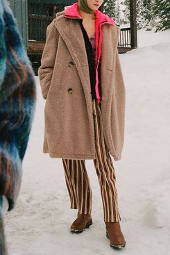 UO Double-Breasted Teddy Coat