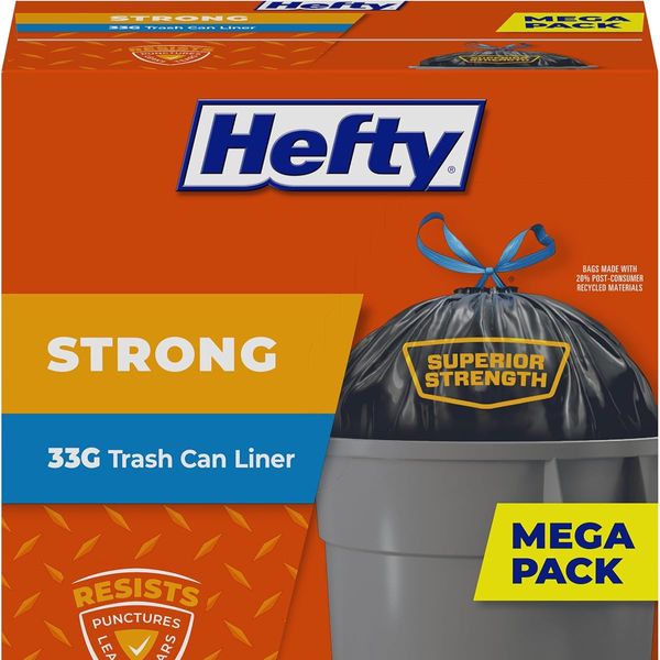 Hefty Strong Large Trash Bags, 33 Gallon