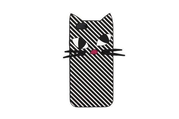 Lulu Guinness Kooky Cat Stripe Phone Case