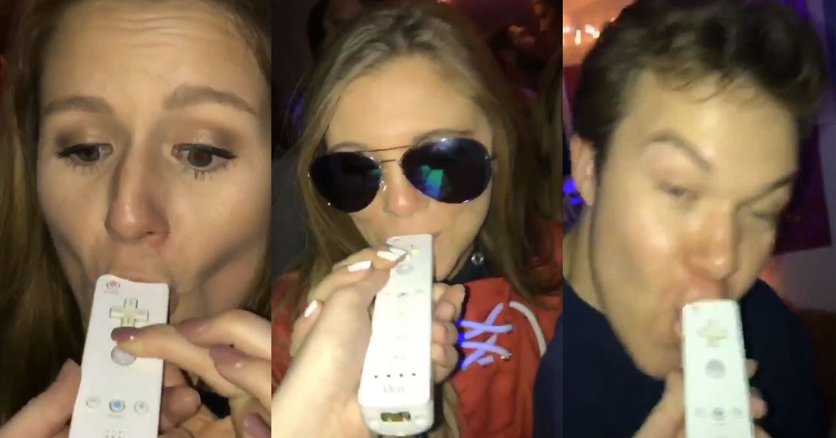 Salute to These Partygoers Pretending to Vape a Wiimote