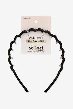 Scünci Fabric Covered Zig Zag Headband - Black - All Hair