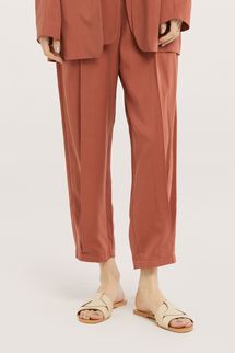 Nap Linen-Blend Tapered Cuff Pant