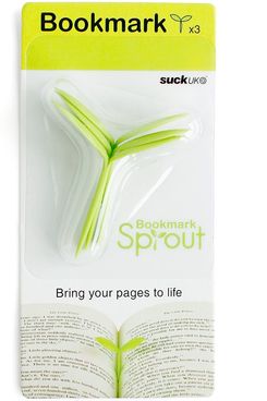 SUCK UK Sprouting Leaf Bookmark - Pack of 3