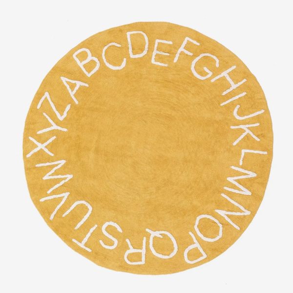 Nuloom Kids Washable Round Alphabet Rug