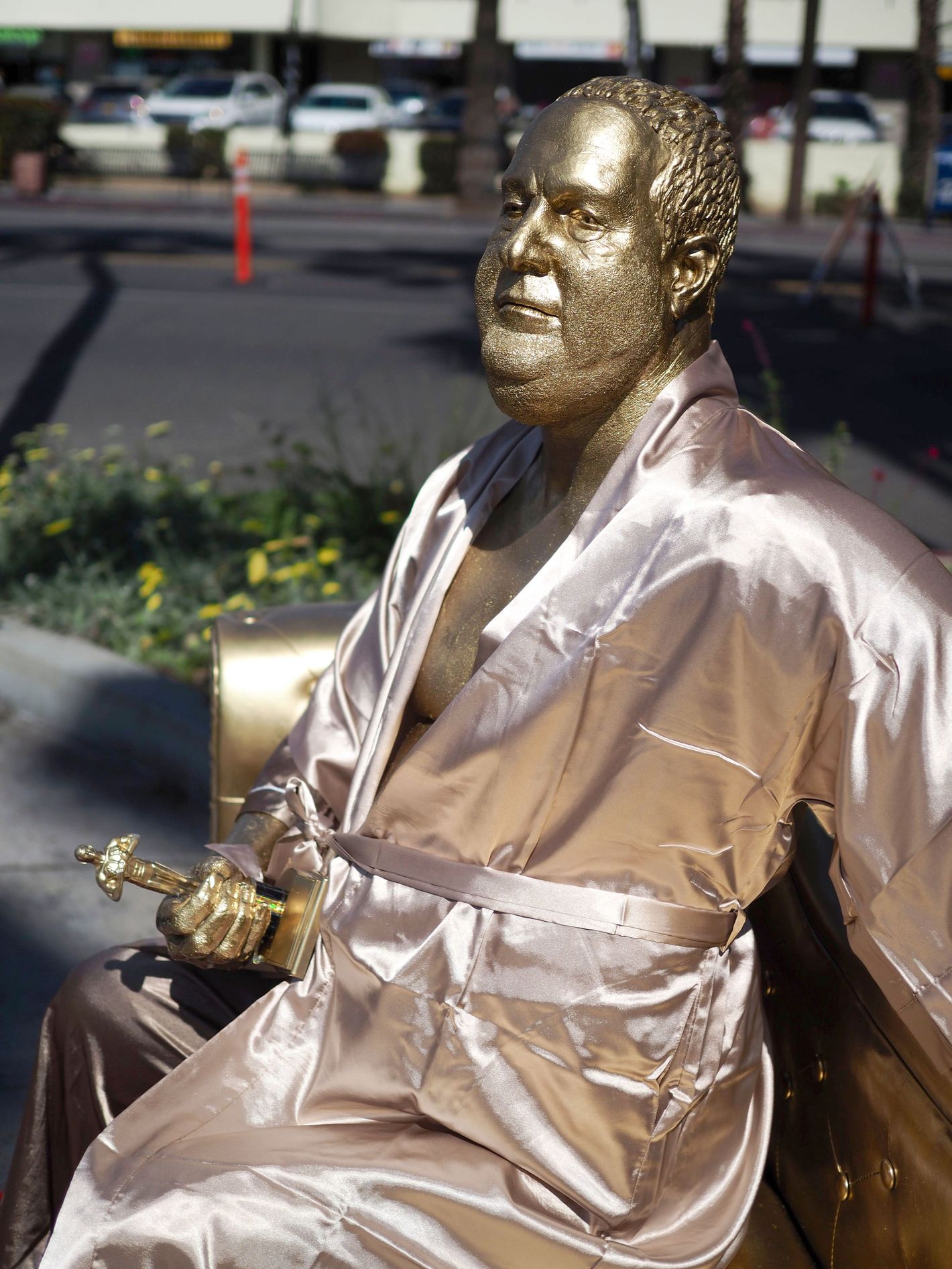 Harvey Weinstein Statue Appears In L A Before Oscars