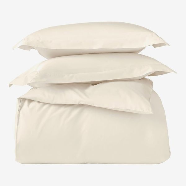 Coyuchi Classic Organic Cotton Sateen Duvet & Sham Set - Full/Queen