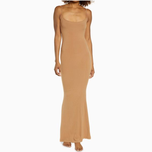 Skims Ribbed Long Slipdress