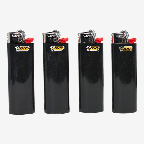 BIC Ebony Jet Black Full Size Lighters (Pack of 4)