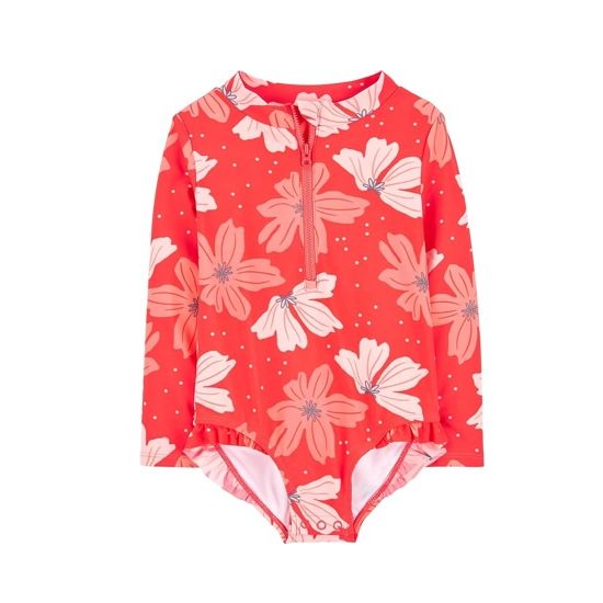 Simple Joys by Carter’s Baby Girls’ Long-Sleeve Zipper One-Piece Swimsuit