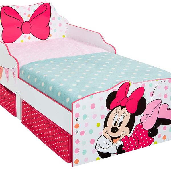 Disney Minnie Mouse Kids Toddler Bed with Underbed Storage