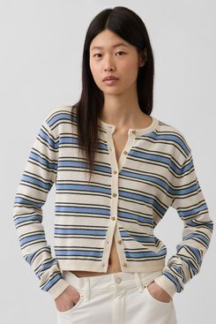 Gap 100% Cotton Relaxed Crop Cardigan Sweater