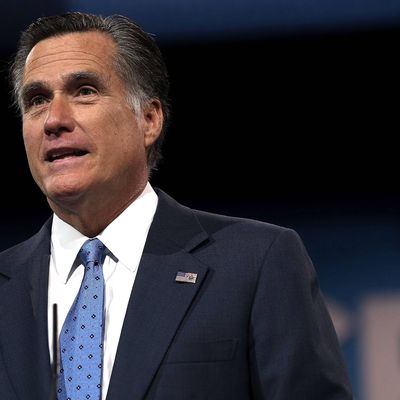 Former Republican presidential candidate and former Massachusetts Governor Mitt Romney delivers remarks during the second day of the 40th annual Conservative Political Action Conference (CPAC) March 15, 2013 in National Harbor, Maryland. The American conservative Union held its annual conference in the suburb of Washington, DC, to rally conservatives and generate ideas. 