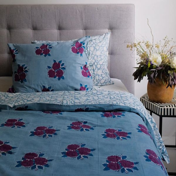 Soil to Studio Sara Hand Block-Printed Cotton Sham Set of Two