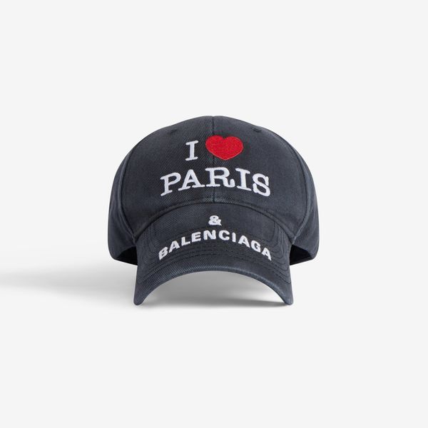 Balenciaga I Love Paris & Balenciaga Cap in Black