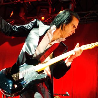 SYDNEY, AUSTRALIA - DECEMBER 03: Nick Cave of Grinderman performs on stage during the Homebake Music Festival on December 3, 2011 in Sydney, Australia. (Photo by Mark Metcalfe/Getty Images)