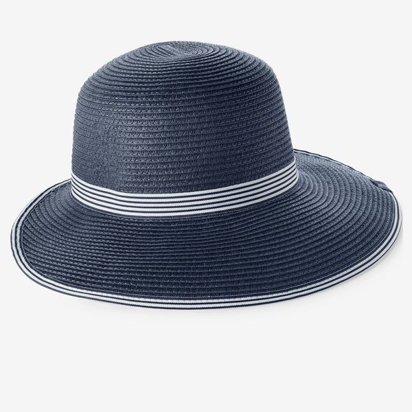 Lands' End Facesaver Lay-Back Straw Hat